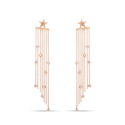 Sallantılı Pırlanta Küpe - Arvi Jewellery