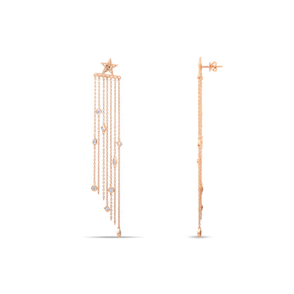 Sallantılı Pırlanta Küpe - Arvi Jewellery