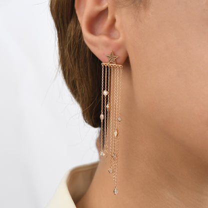 Sallantılı Pırlanta Küpe - Arvi Jewellery