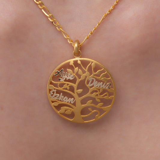 Hayat Ağacı Altın Kolye - Arvi Jewellery