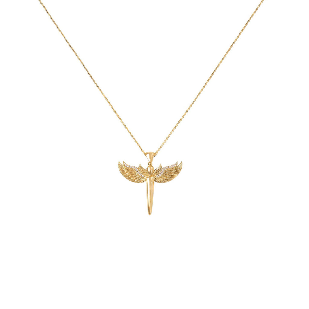 0,06 Karat Pırlanta Melek Kolye - Arvi Jewellery