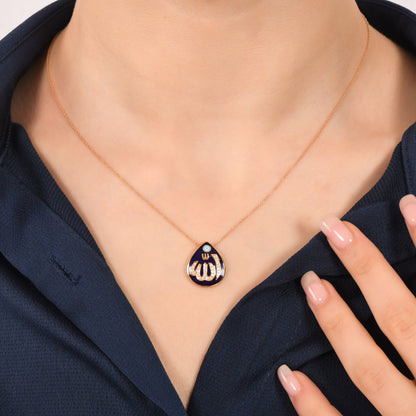 0,13 Karat Allah Yazılı Pırlanta Kolye - Arvi Jewellery