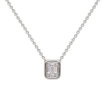 0,19 Karat Baget Pırlanta Kolye - Arvi Jewellery