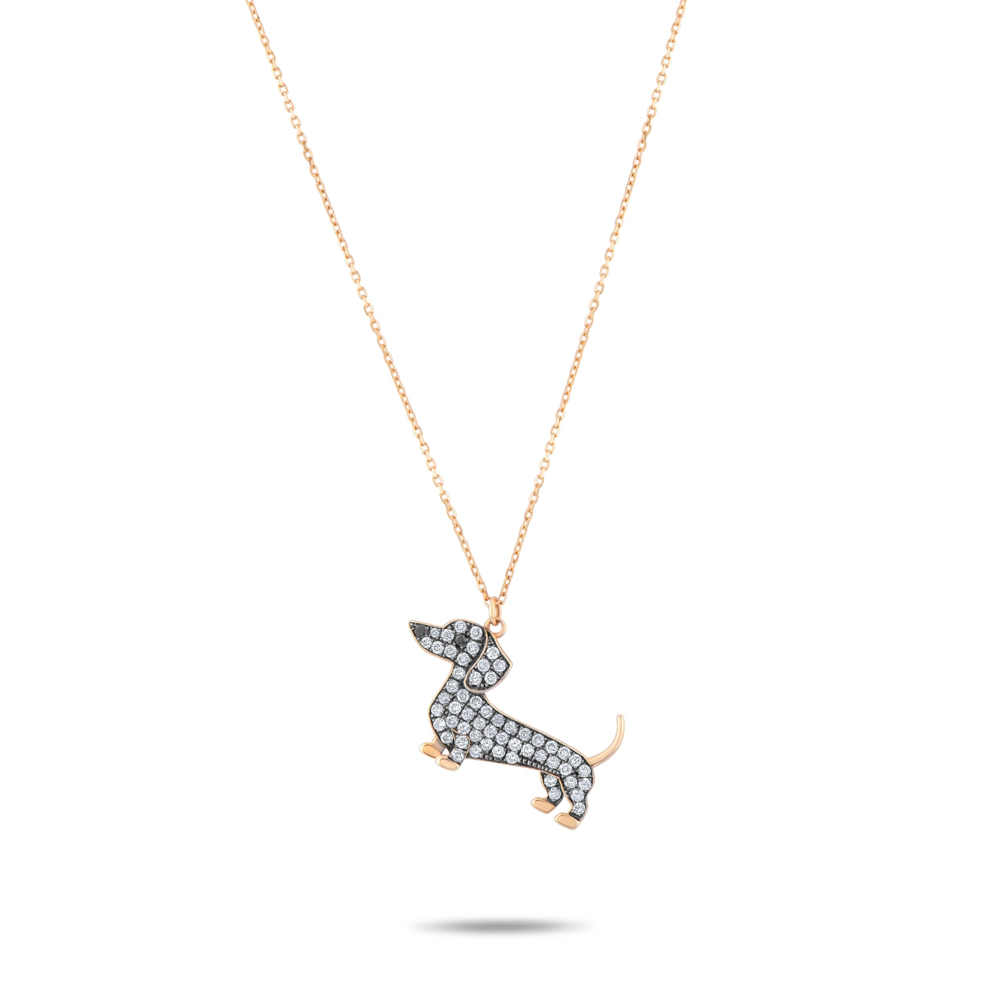 0,50 Karat Pırlanta Köpek Kolye - Arvi Jewellery