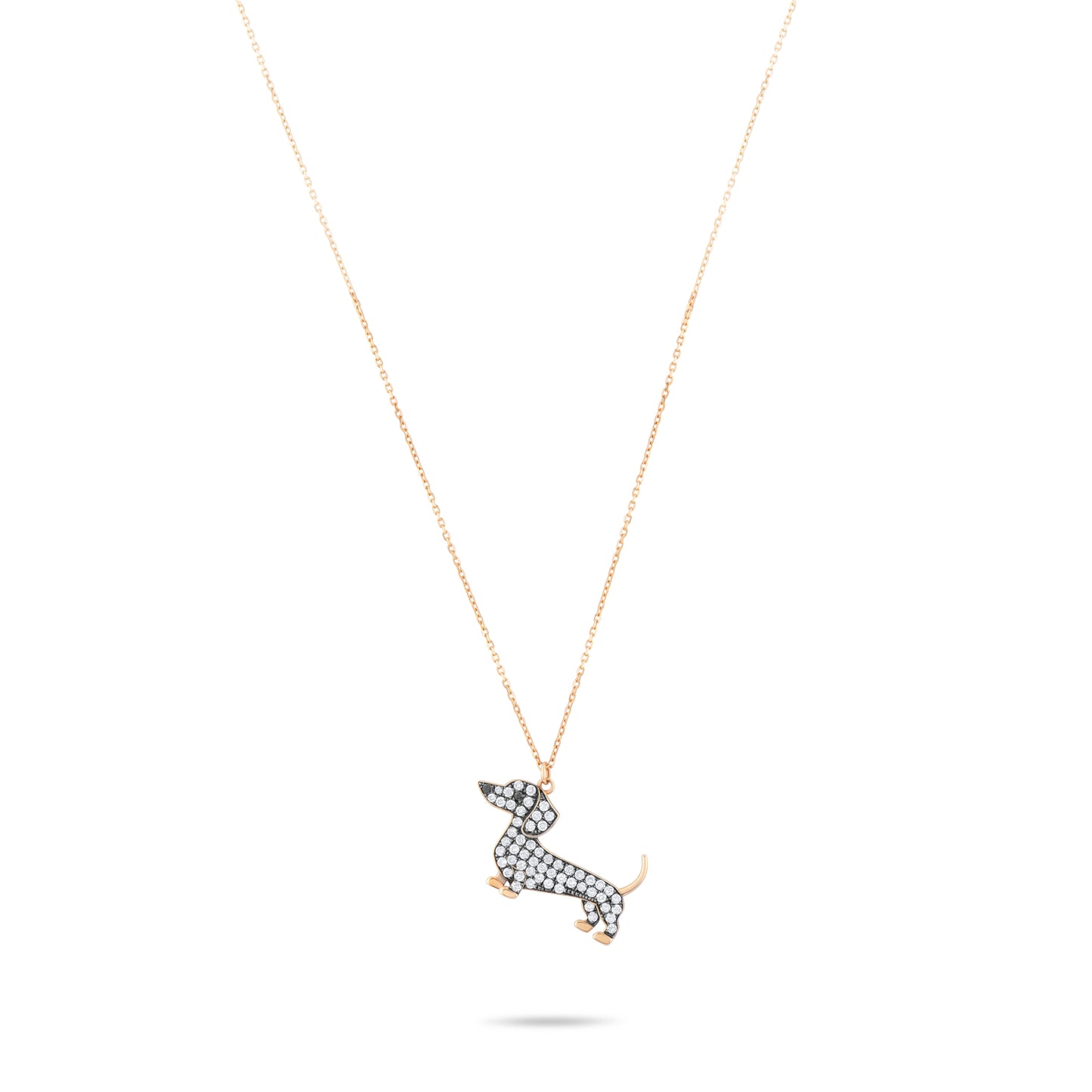 0,50 Karat Pırlanta Köpek Kolye - Arvi Jewellery