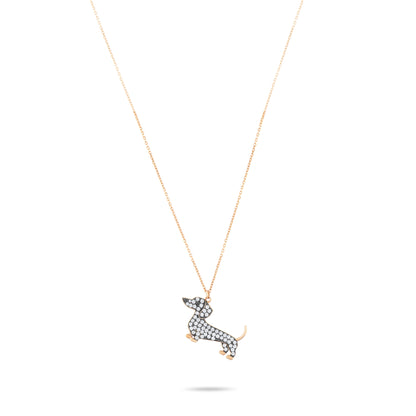 0,50 Karat Pırlanta Köpek Kolye - Arvi Jewellery