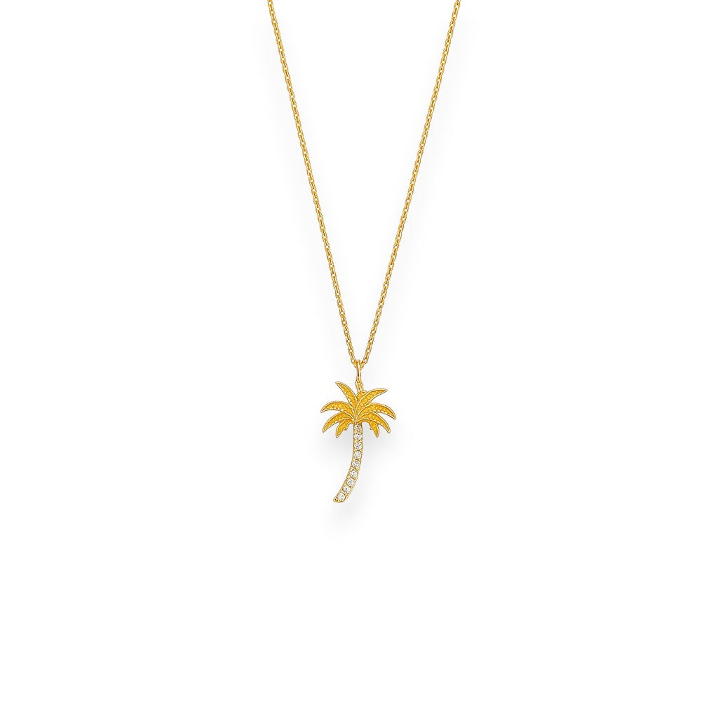 0,02 Karat Pırlanta Palmiye Kolye 2 - Arvi Jewellery