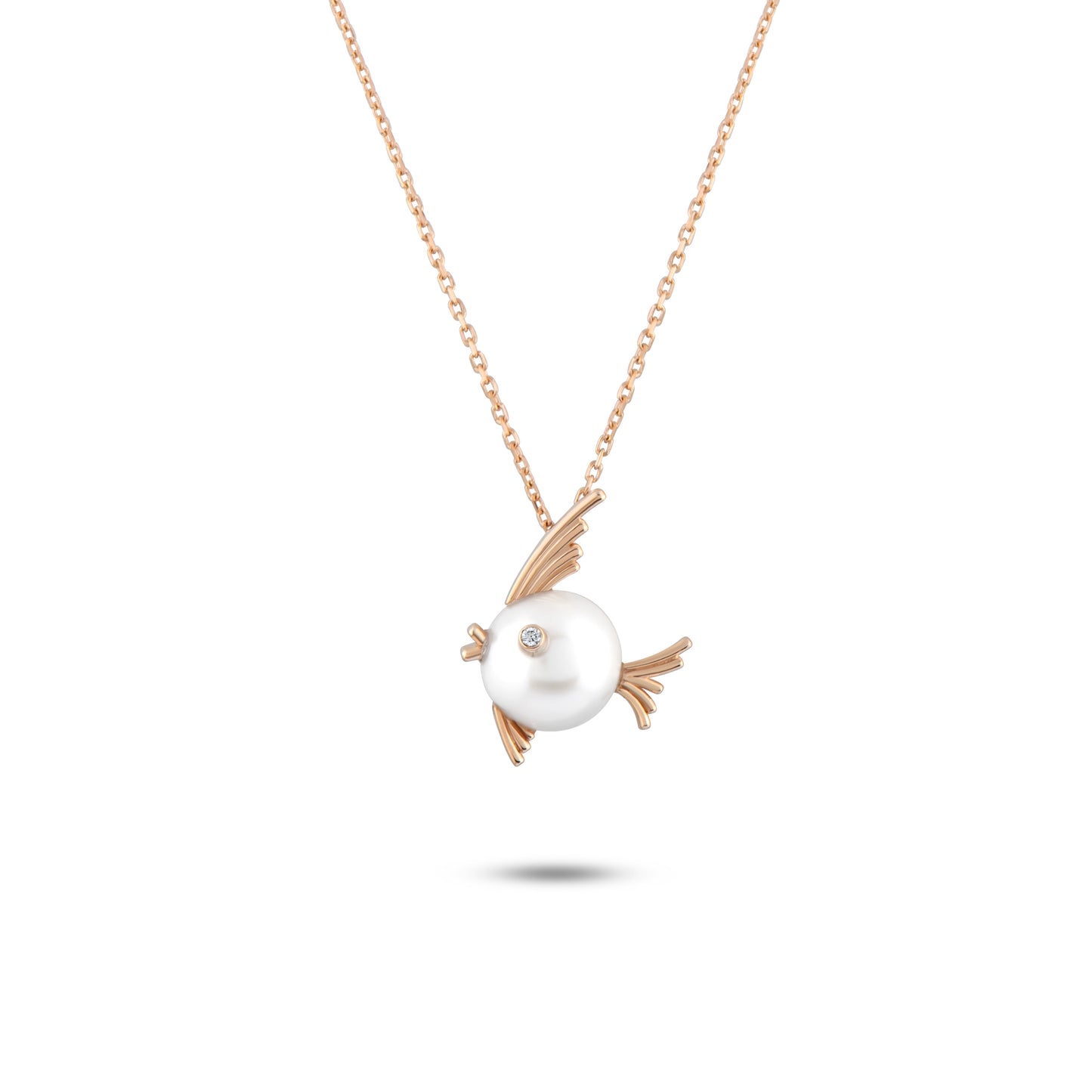 0,01 Karat Pırlanta Balık Kolye - Arvi Jewellery