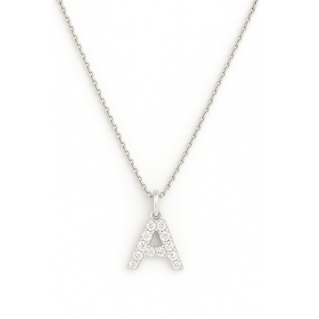 0,18 Karat A Harfi Pırlanta Kolye - Arvi Jewellery