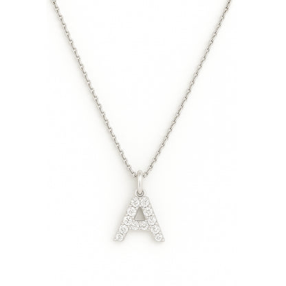 0,18 Karat A Harfi Pırlanta Kolye - Arvi Jewellery