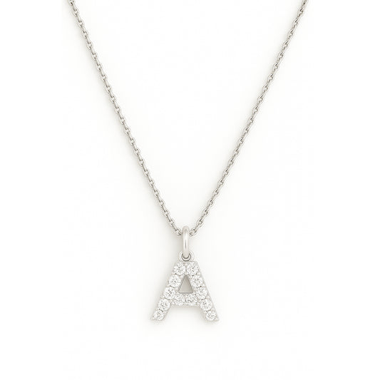0,18 Karat A Harfi Pırlanta Kolye - Arvi Jewellery