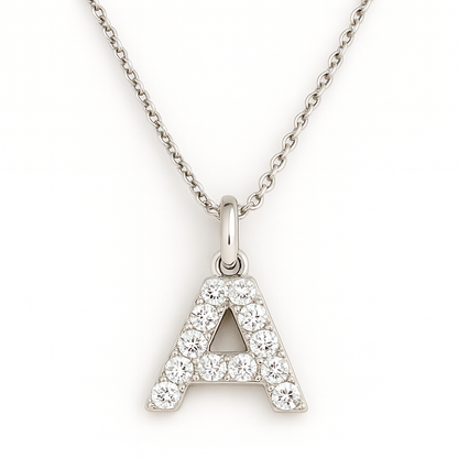 0,18 Karat A Harfi Pırlanta Kolye - Arvi Jewellery