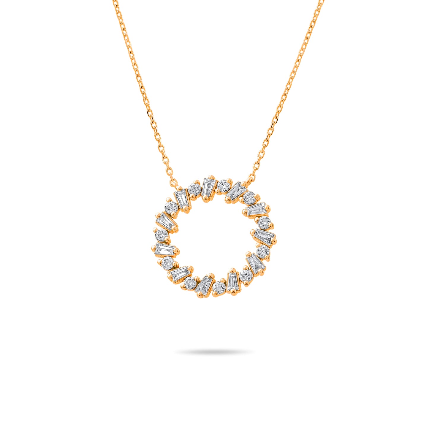 0,37 Karat Baget Pırlanta Kolye - Arvi Jewellery