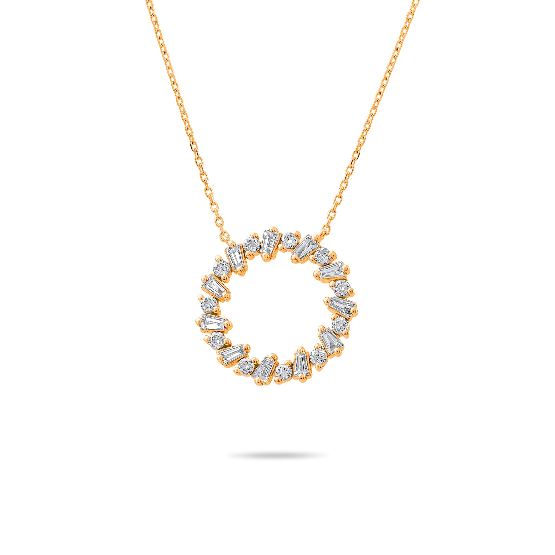 0,37 Karat Baget Pırlanta Kolye - Arvi Jewellery