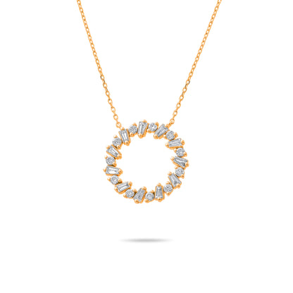 0,37 Karat Baget Pırlanta Kolye - Arvi Jewellery