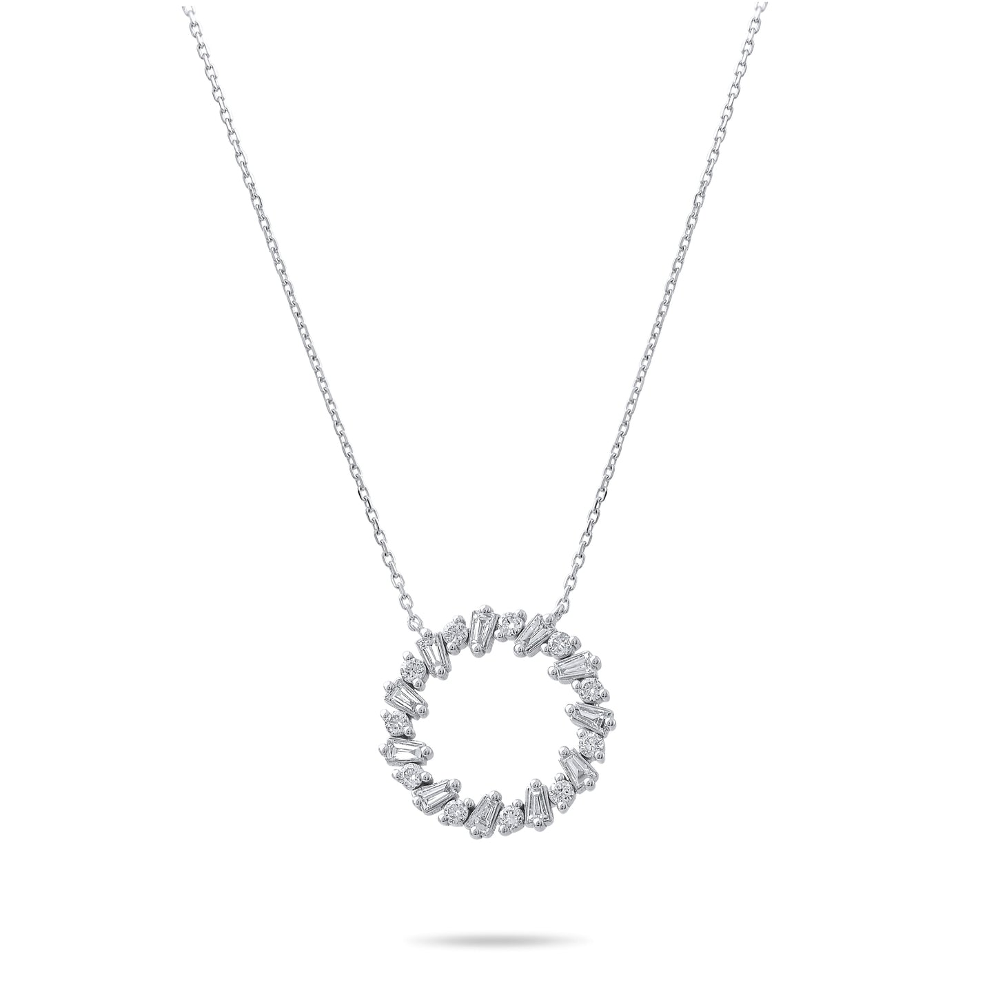 0,38 Karat Baget Pırlanta Kolye - Arvi Jewellery