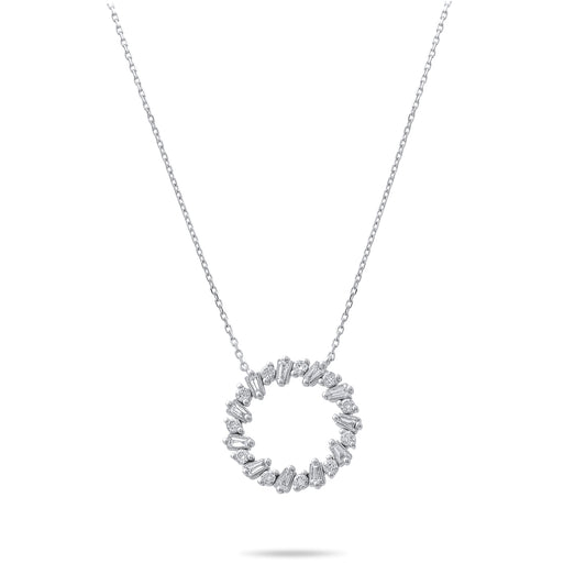 0,38 Karat Baget Pırlanta Kolye - Arvi Jewellery