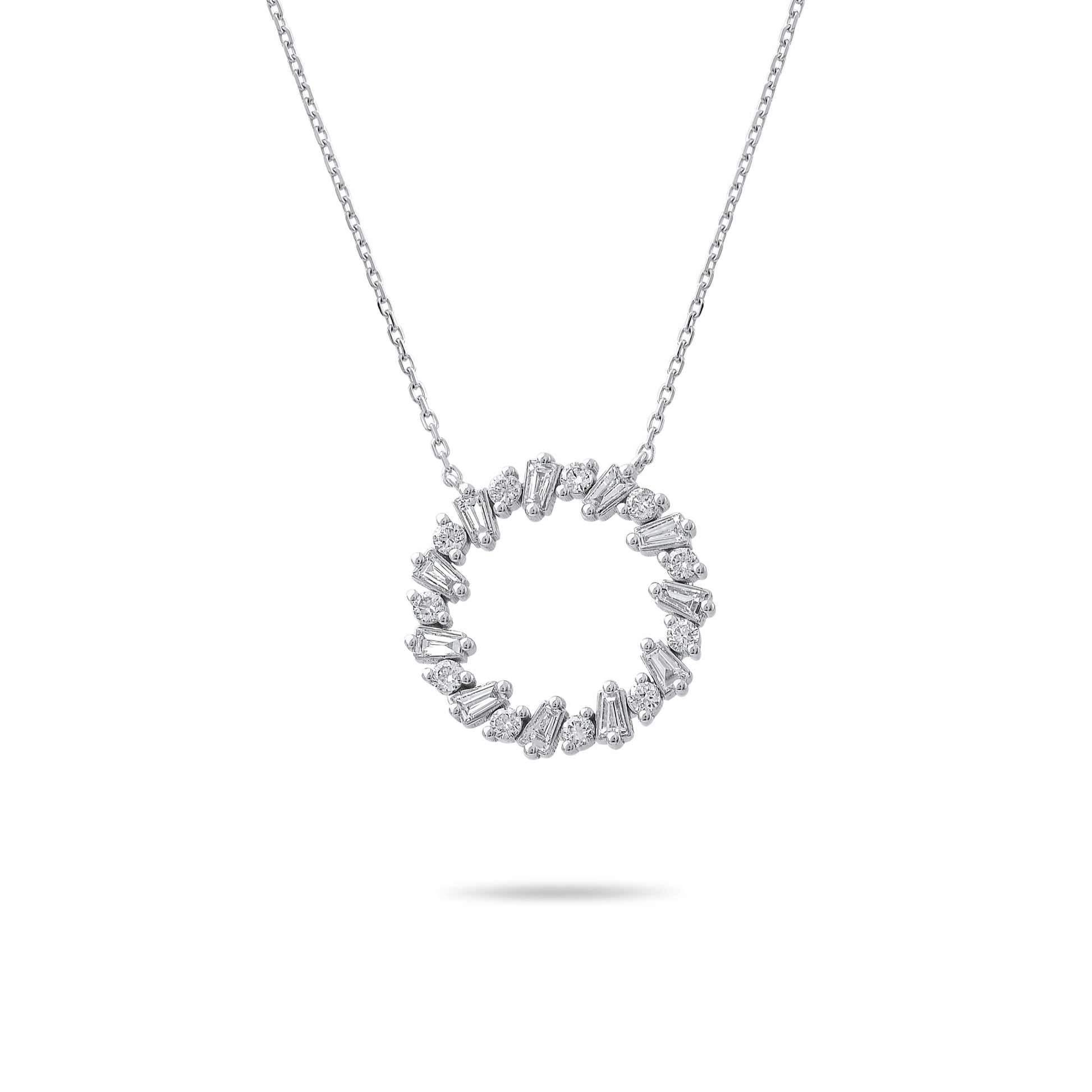 0,38 Karat Baget Pırlanta Kolye - Arvi Jewellery