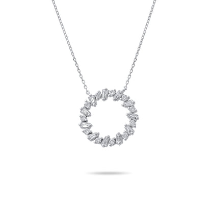 0,38 Karat Baget Pırlanta Kolye - Arvi Jewellery