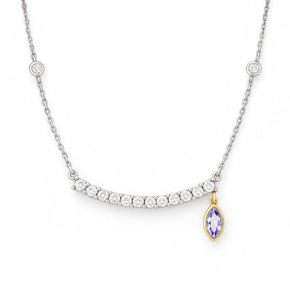 0,24 Karat Pırlanta Markizli Çubuk Kolye - Arvi Jewellery