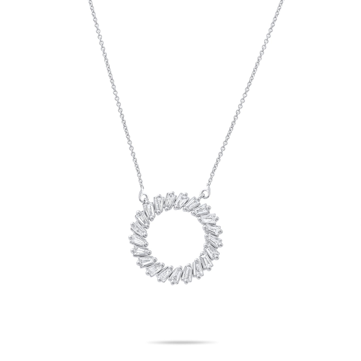 0,37 Karat Baget Pırlanta Kolye - Arvi Jewellery