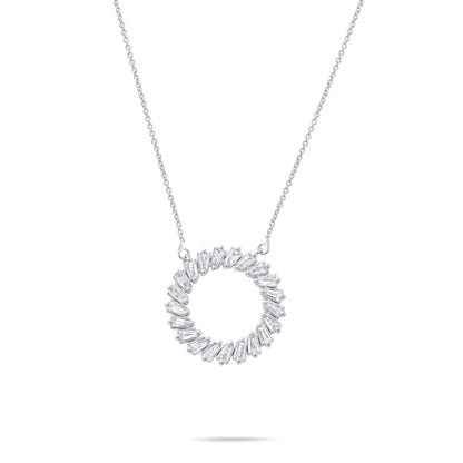 0,37 Karat Baget Pırlanta Kolye - Arvi Jewellery