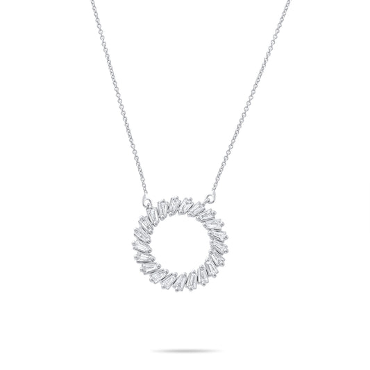 0,37 Karat Baget Pırlanta Kolye - Arvi Jewellery