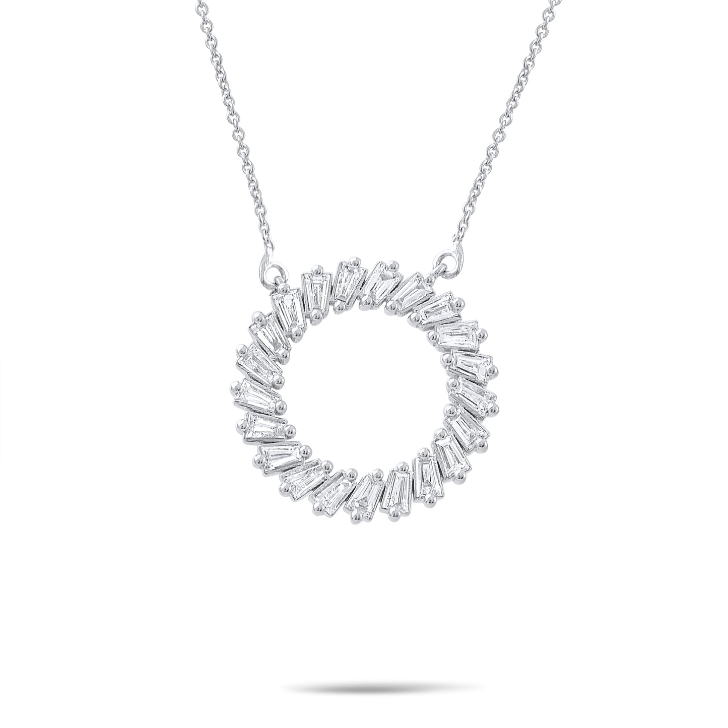 0,37 Karat Baget Pırlanta Kolye - Arvi Jewellery