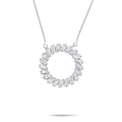 0,37 Karat Baget Pırlanta Kolye - Arvi Jewellery