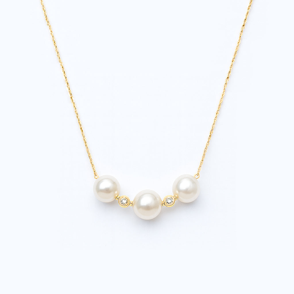 0,05 Karat İnci Pırlanta Kolye 1 - Arvi Jewellery