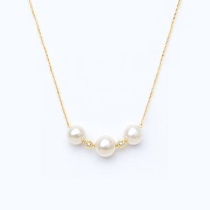 0,05 Karat İnci Pırlanta Kolye 1 - Arvi Jewellery