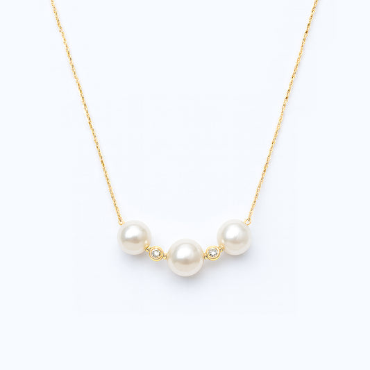 0,05 Karat İnci Pırlanta Kolye 1 - Arvi Jewellery