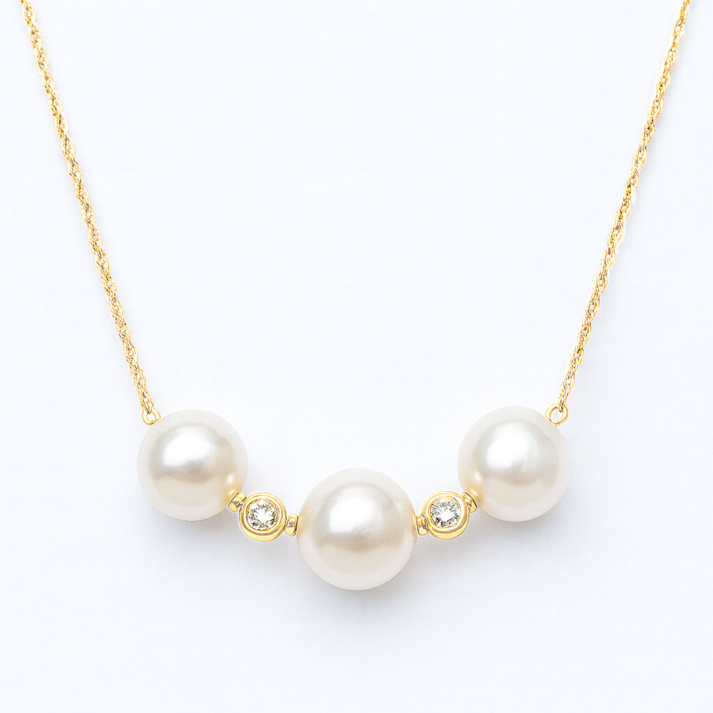 0,05 Karat İnci Pırlanta Kolye 1 - Arvi Jewellery