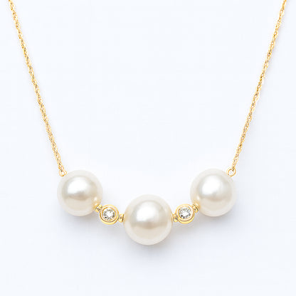 0,05 Karat İnci Pırlanta Kolye 1 - Arvi Jewellery