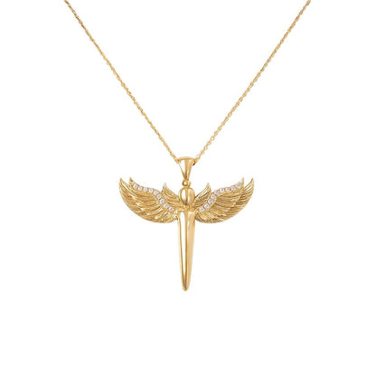 0,06 Karat Pırlanta Melek Kolye - Arvi Jewellery