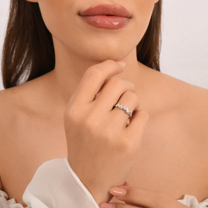 0,62 Karat Çapraz Bagetli Yüzük - Arvi Jewellery