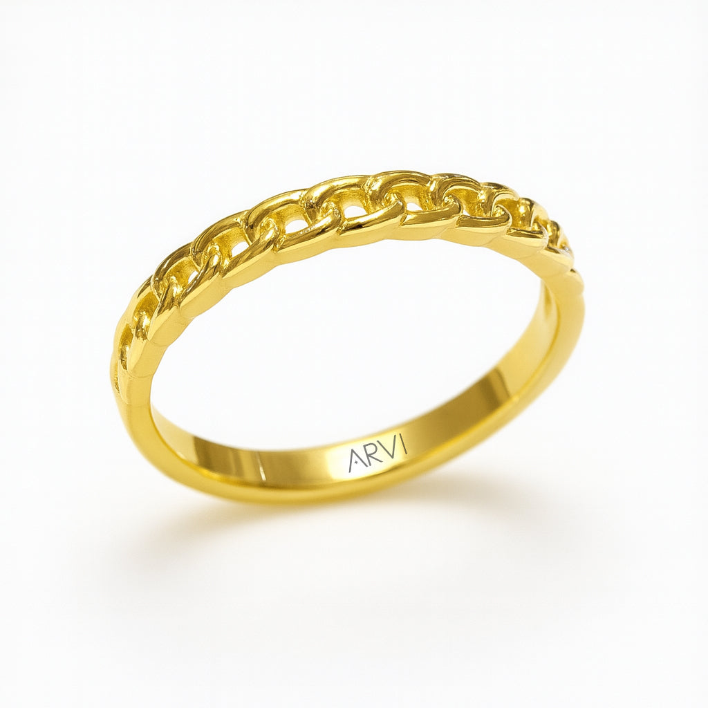 Altın Zincir Yüzük - Arvi Jewellery