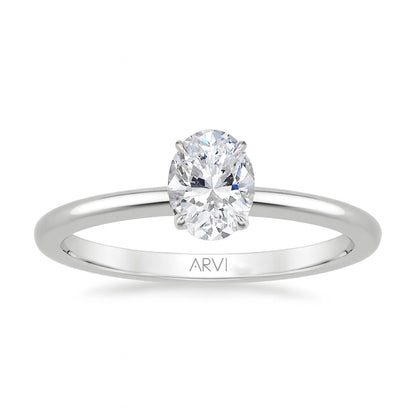 0,50 Karat Oval Pırlanta Tektaş Yüzük HRD Sertifikalı - Arvi Jewellery