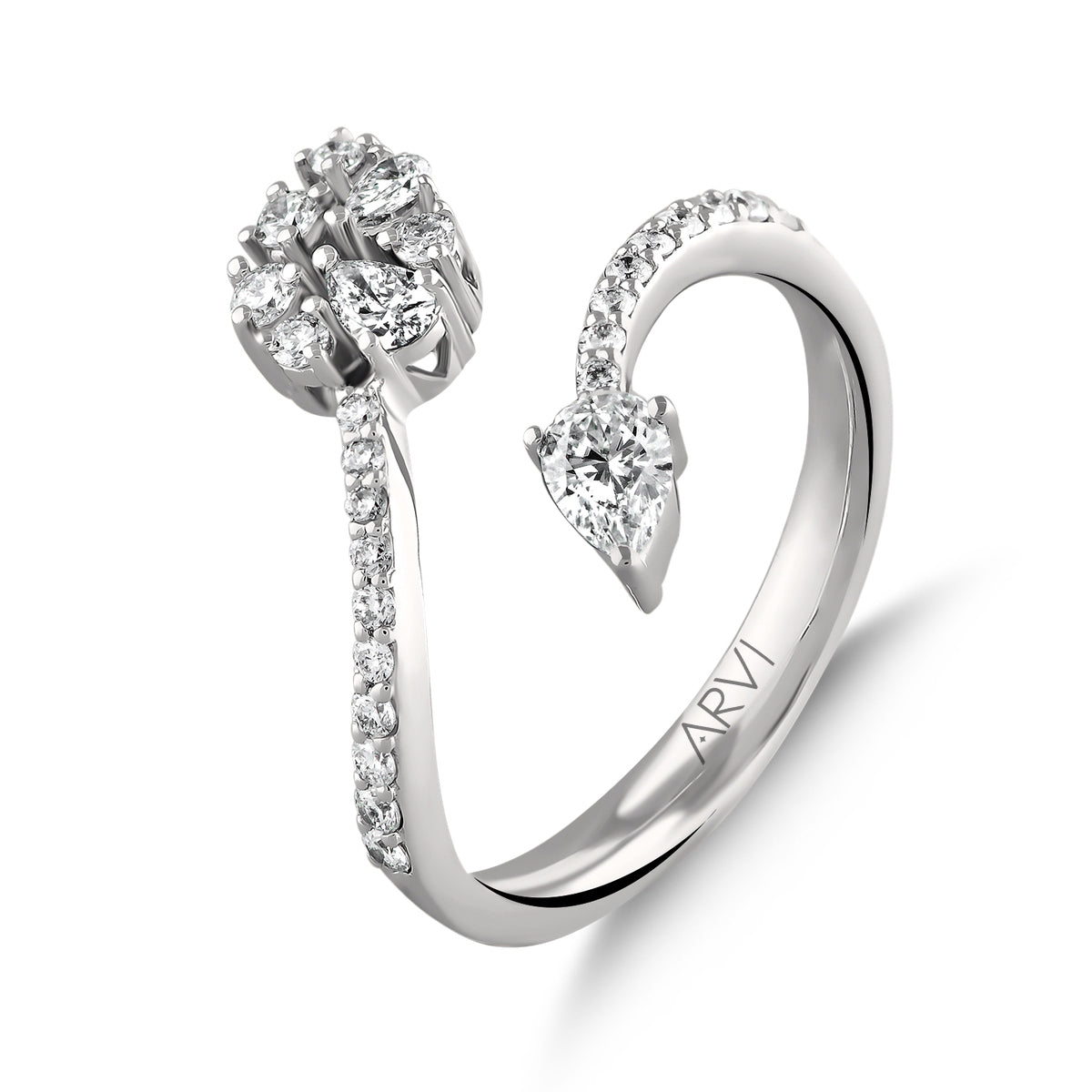 0,79 Karat Damla Pırlanta Kapri Yüzük 1 - Arvi Jewellery