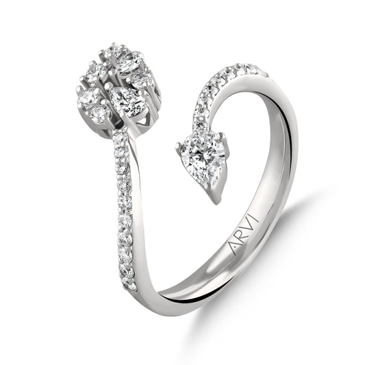 0,79 Karat Damla Pırlanta Kapri Yüzük 1 - Arvi Jewellery