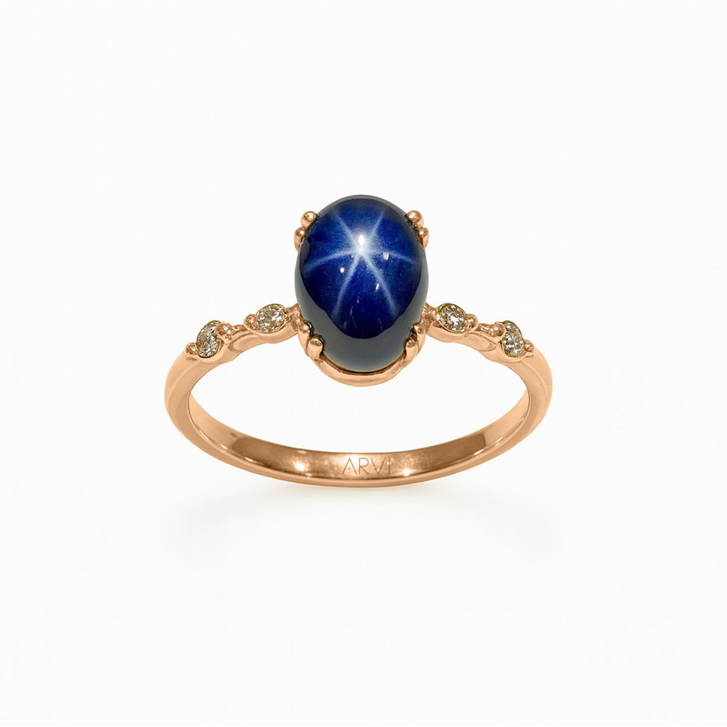 2,43 Karat Star Safir Pırlanta Yüzük