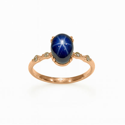 2,43 Karat Star Safir Pırlanta Yüzük