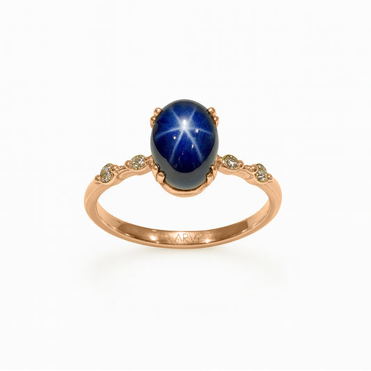 2,43 Karat Star Safir Pırlanta Yüzük