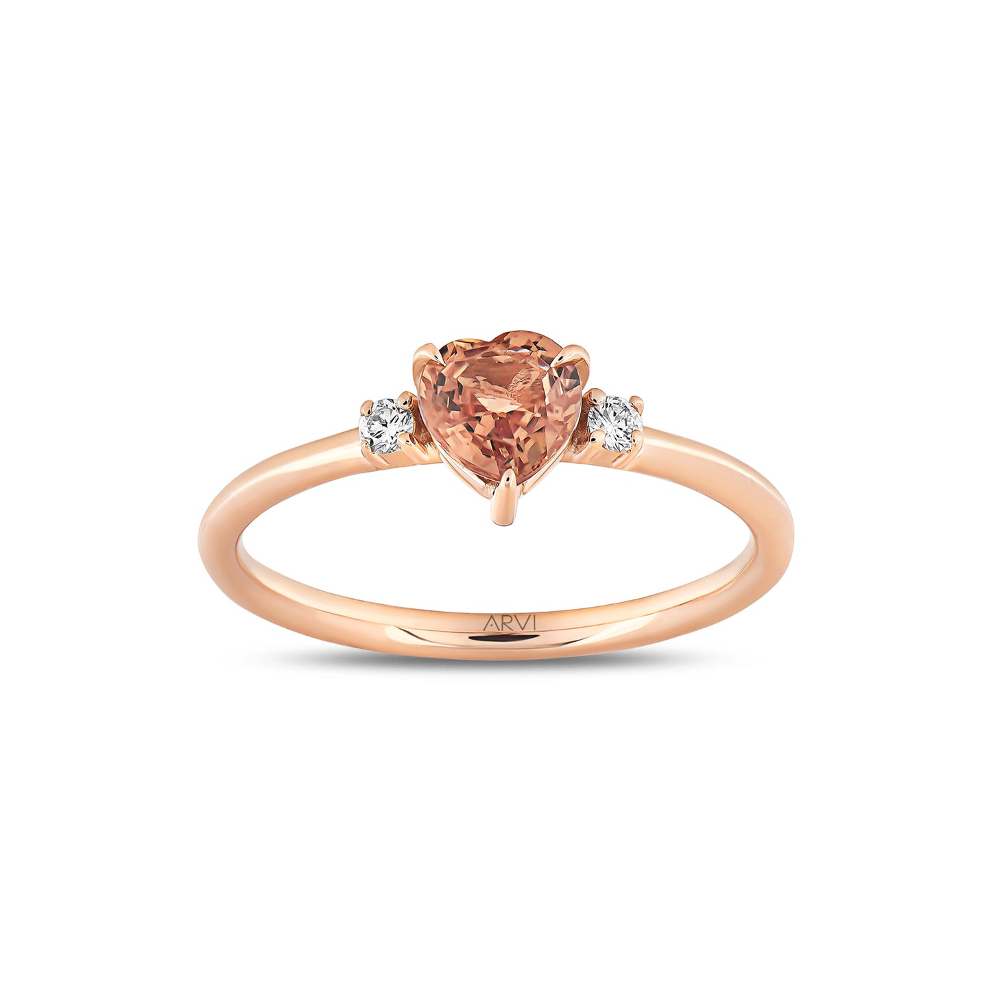 0,36 Karat Gökkuşağı 7 Sarı Safir Pırlanta Yüzük - Arvi Jewellery