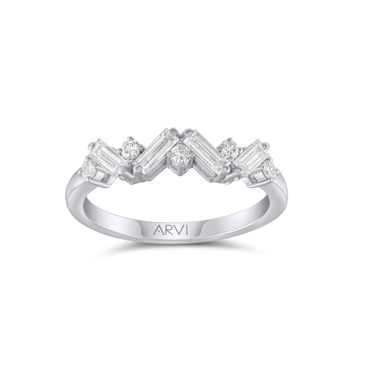 0,62 Karat Çapraz Bagetli Yüzük - Arvi Jewellery