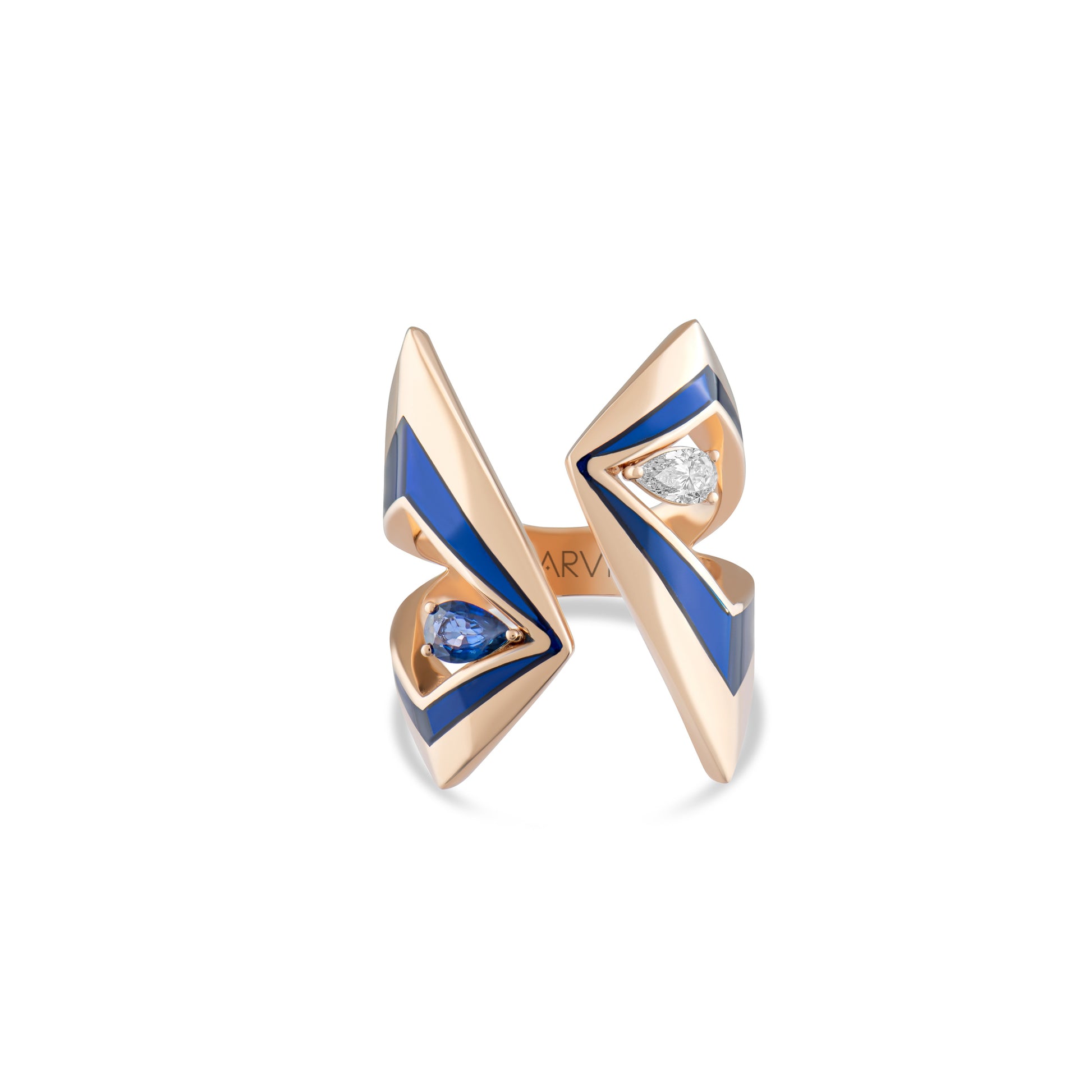 0,57 Karat Mineli Milenyum Safir Pırlanta Yüzük - Arvi Jewellery