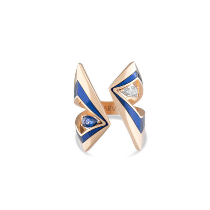 0,57 Karat Mineli Milenyum Safir Pırlanta Yüzük - Arvi Jewellery