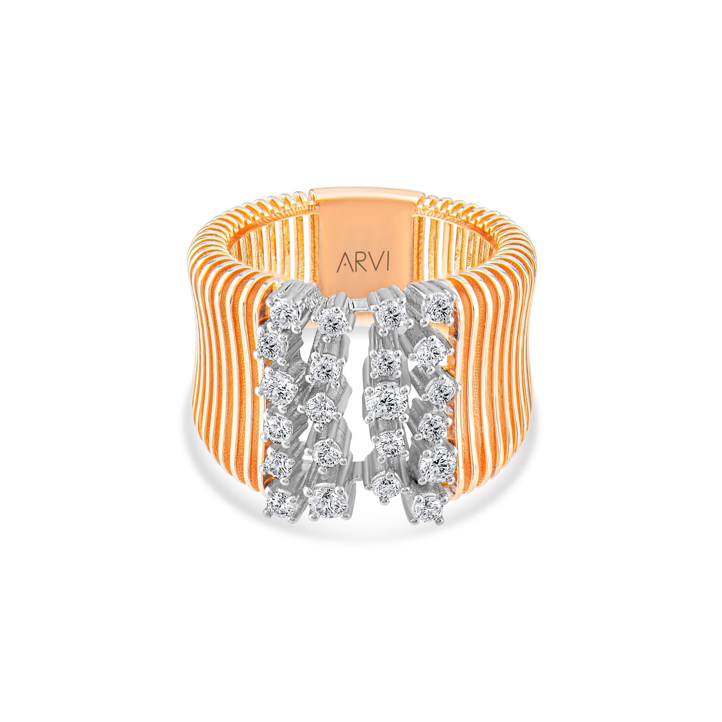 0,75 Karat Yuvalı Kafes Pırlanta Yüzük - Arvi Jewellery