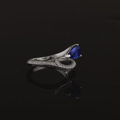 1,28 Karat Damla Safir Pırlanta Yüzük