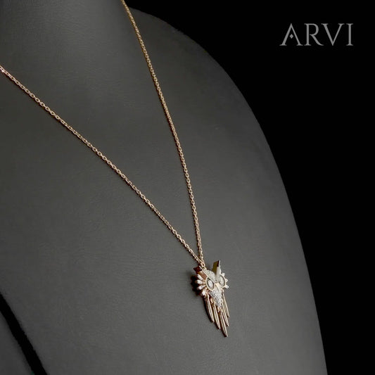 0,27 Karat Pırlanta Baykuş Kolye